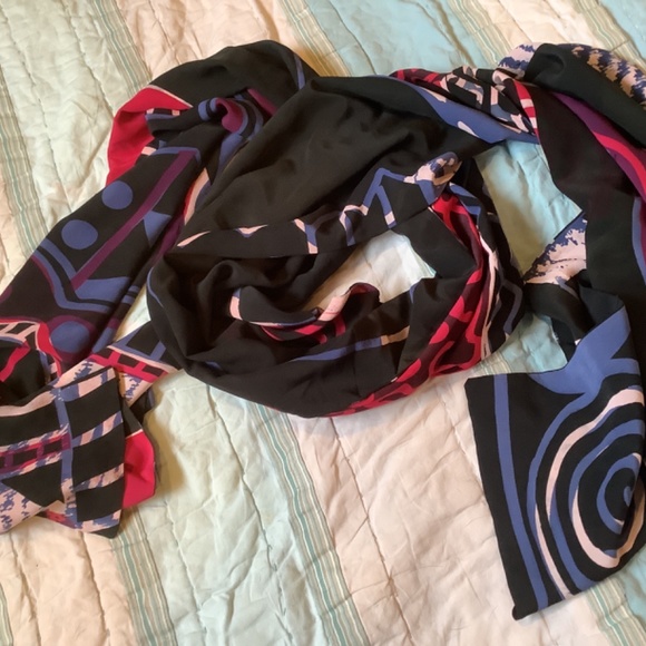 MICHELLE MARCUSE vintage scarf perfect unworn artists limited huge shawl wrap - Picture 4 of 4